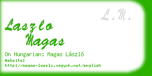 laszlo magas business card